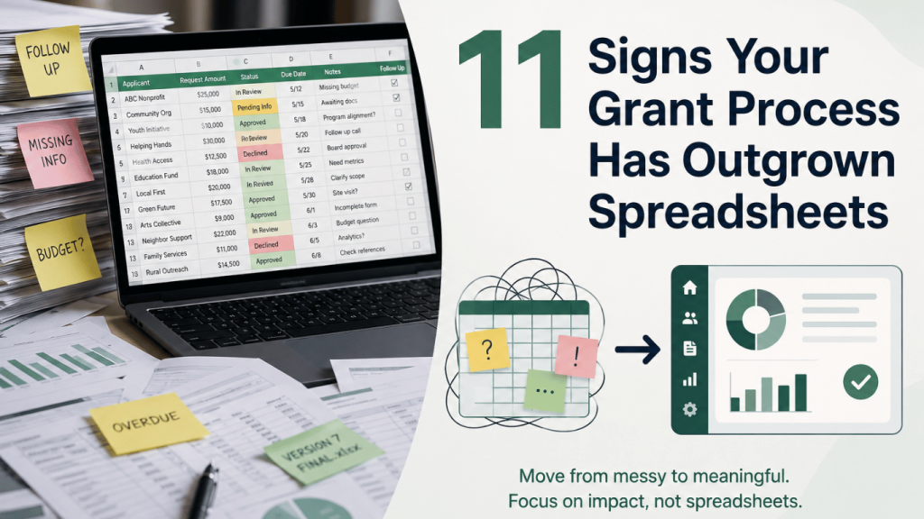 11 Signs Your Grant Process Has Outgrown Spreadsheets